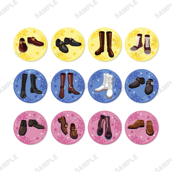 トレーディング刺繍缶バッジ A（中央の国・東の国・西の国）