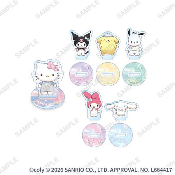 トレーディングアクリルスタンド「Welcome! KAWAII Cafe♡ Aporia × Sanrio characters」サンリオキャラクターズ
